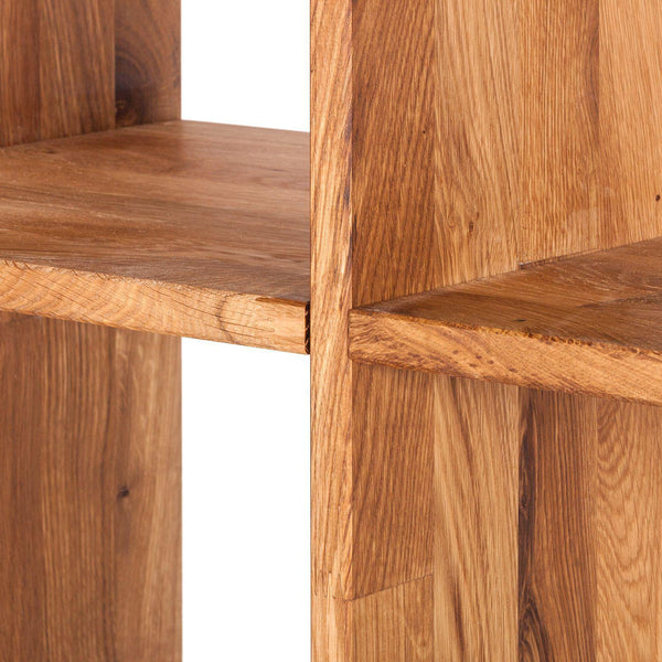 NordicStory Estanteria Libreria De Madera Maciza De Roble Escandinavo