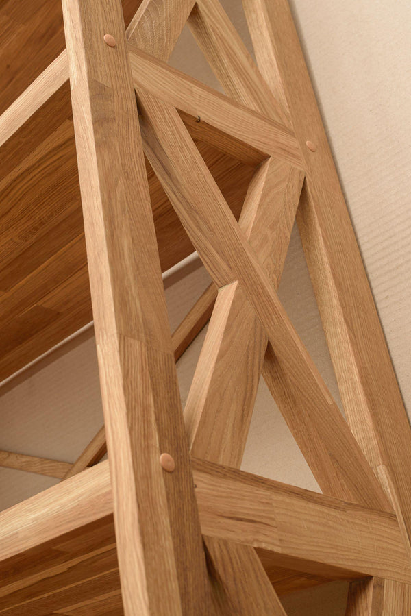 NordicStory Estanteria a pared Libreria de madera maciza roble nordico 