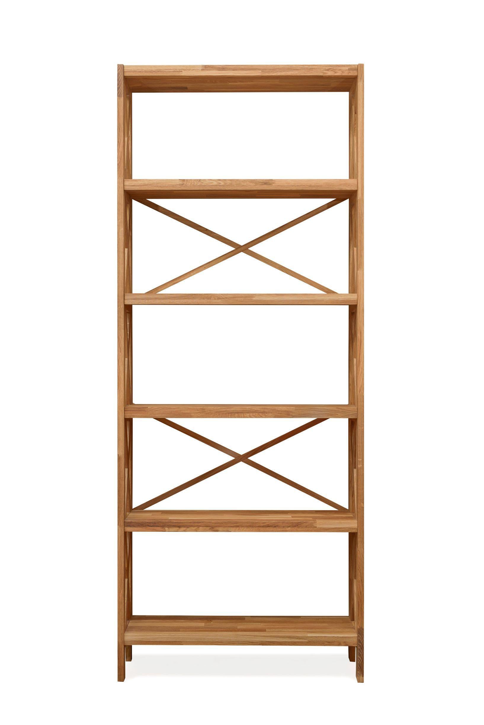 NordicStory Estanteria a pared Libreria de madera maciza roble nordico 