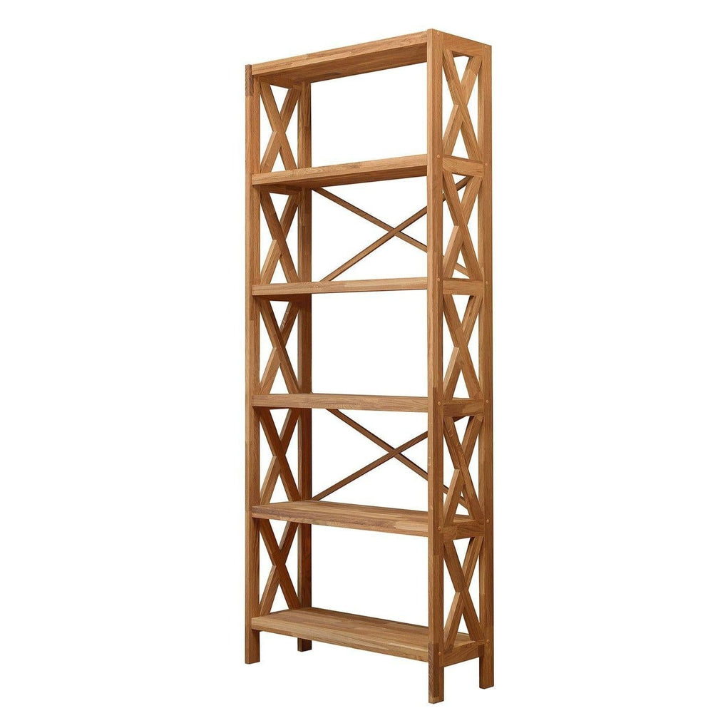 Etagère bibliothèque en bois massif de chêne Royal – 79 x 30 x 198 cm - NordicStory