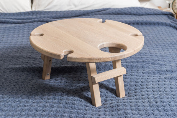 NordicStory Mesa De Picnic Portátil para Vino, Bandeja Plegable