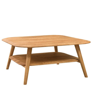 NordicStory Mesa de centro de madera maciza de roble