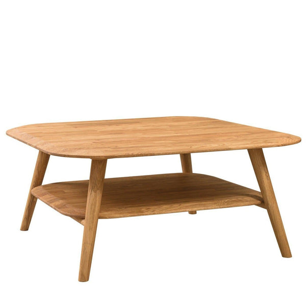 NordicStory Mesa de centro de madera maciza de roble