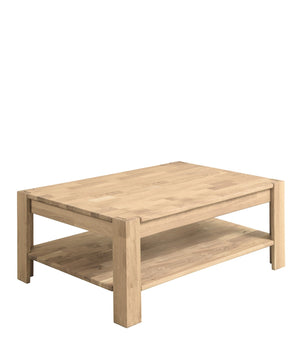 NordicStory Mesa de centro de madera maciza de roble