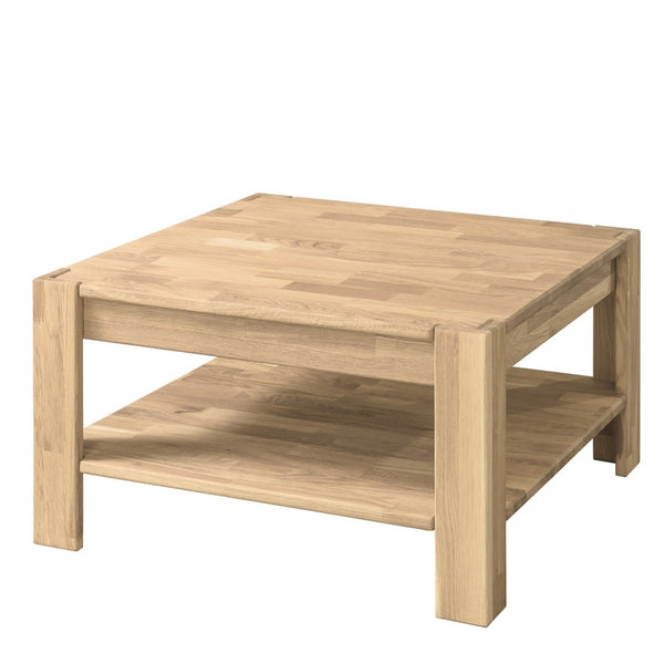 NordicStory Mesa de centro de madera maciza de roble