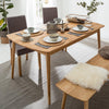 NordicStory Table de salle à manger rectangulaire en bois de chêne massif