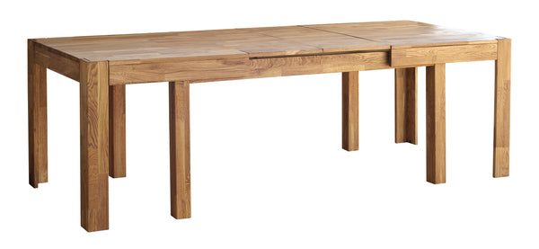 NordicStory Mesa de comedor extensible de madera maciza de roble