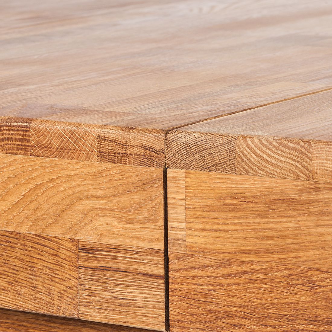 NordicStory Mesa de comedor extensible de madera maciza de roble