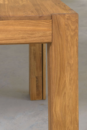 NordicStory Mesa de comedor extensible de madera maciza de roble