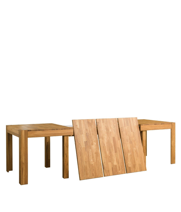 NordicStory Mesa extensible de comedor de madera maciza de roble