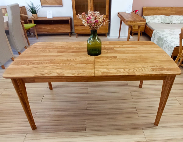 NordicStory Mesa extensible de comedor de madera maciza de roble