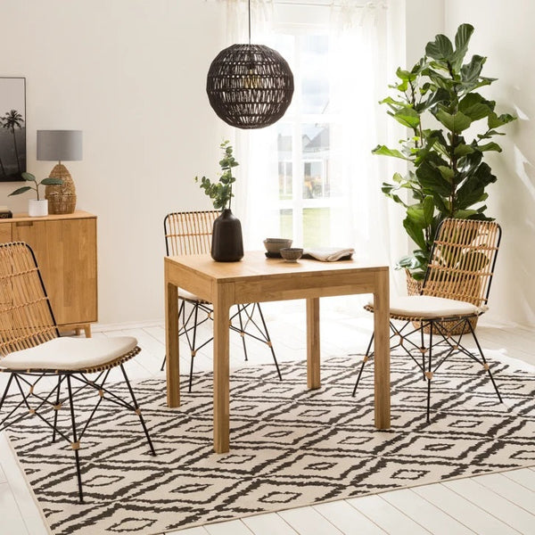 Table à manger extensible en bois massif de chêne Marsi - NordicStory