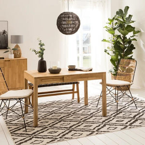 Table à manger extensible en bois massif de chêne Marsi - NordicStory