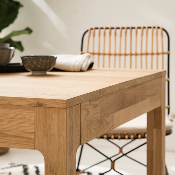 Table à manger extensible en bois massif de chêne Marsi - NordicStory