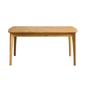 NordicStory Mesa extensible de comedor de madera maciza de roble 