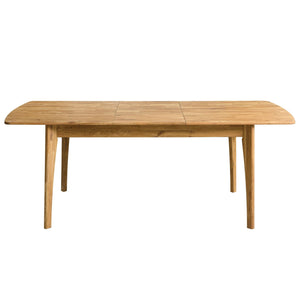 NordicStory Mesa extensible de comedor de madera maciza de roble 