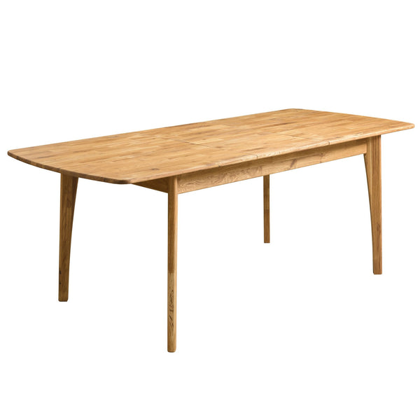 NordicStory Mesa extensible de comedor de madera maciza de roble 