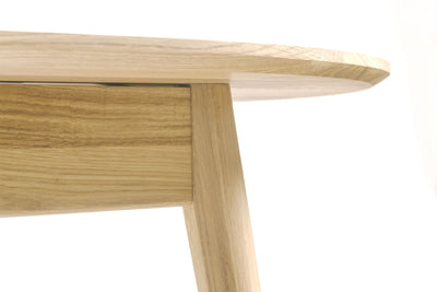 NordicStory Table de salle à manger ovale extensible en chêne massif