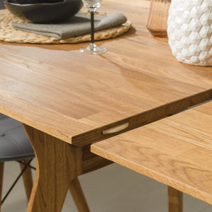 Table à manger extensible en bois massif de chêne Harold – 140-180/170-210 x 90 x 75 cm - NordicStory
