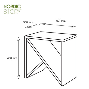 NordicStory Danemark table de chevet en bois massif de chêne
