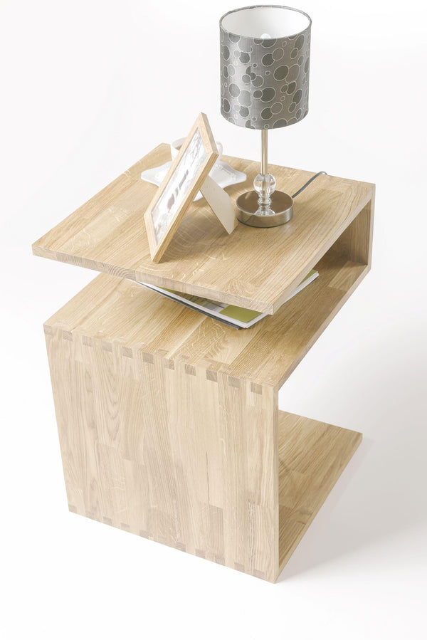 Table d’appoint en bois massif de chêne Sofi – 44 x 44 x 62 cm - NordicStory