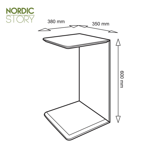 Table d’appoint, table de chevet, bout de canapé en bois massif de chêne