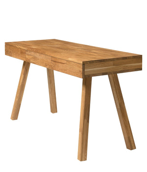 Bureau console en bois massif de chêne Einstein I – 140 x 55 x 76 cm - NordicStory