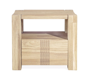 Table de chevet en bois massif de chêne style nordique Roble.store