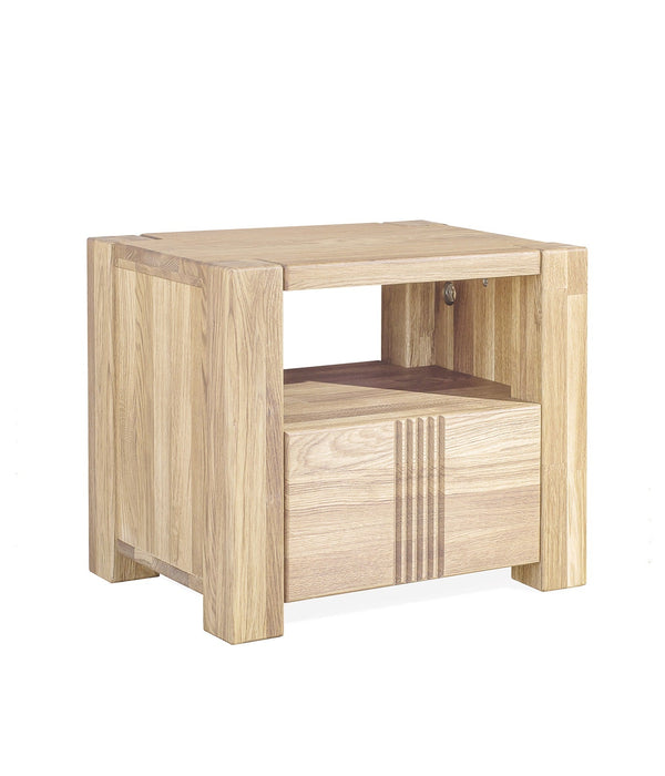 Table de chevet en bois massif de chêne style nordique Roble.store