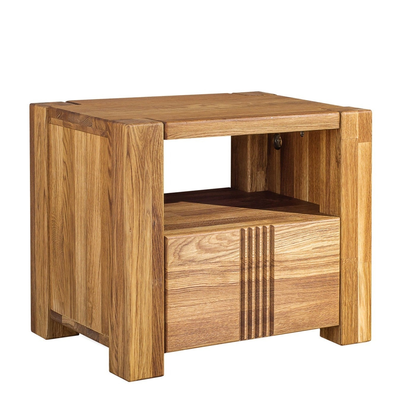 Table de chevet en bois massif de chêne Valence