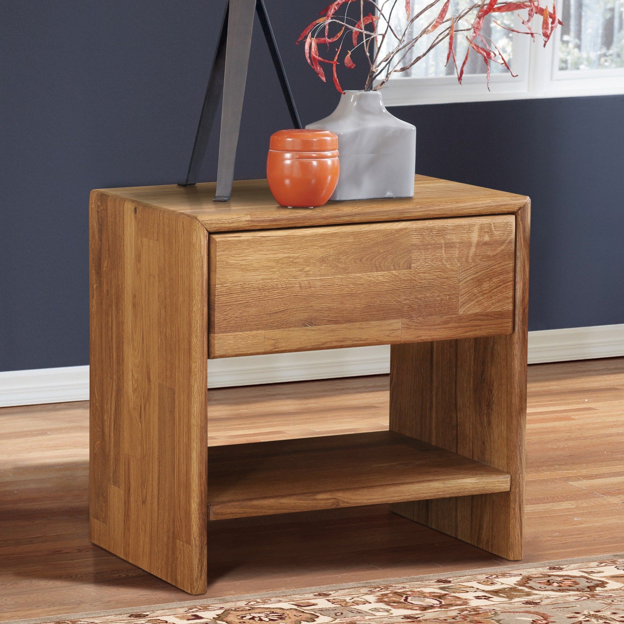 Table de chevet en bois massif de chêne Judith