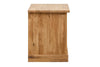 NordicStory Table d'appoint rustique, table de chevet en chêne massif, table de chevet en chêne massif