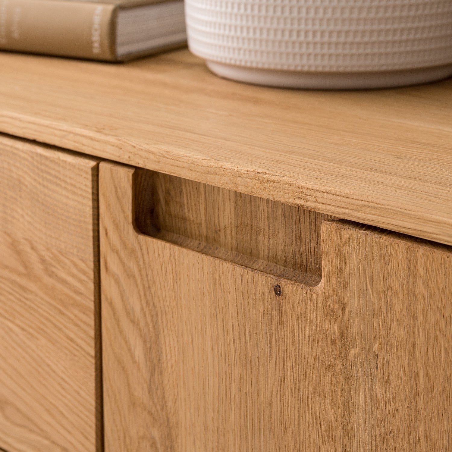 NordicStory Aparador Cómoda de madera maciza roble