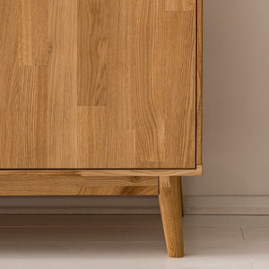 NordicStory Aparador Cómoda de madera maciza roble
