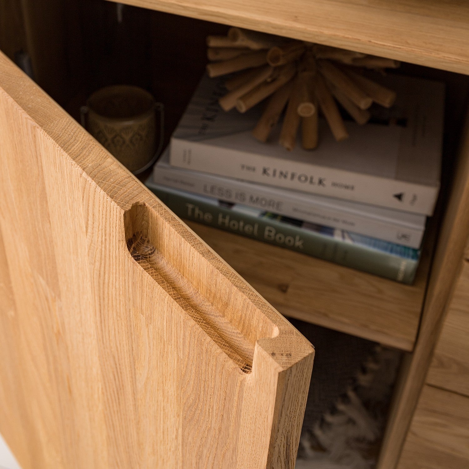 NordicStory Aparador Cómoda de madera maciza roble