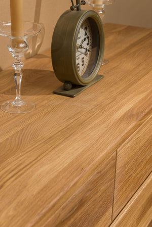 NordicStory Mueble Aparador Cajonera Madera Maciza Roble Nordico