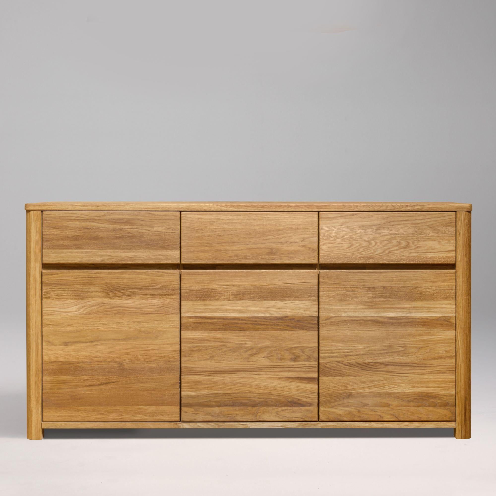 NordicStory Mueble Aparador Cajonera Madera Maciza Roble Nordico