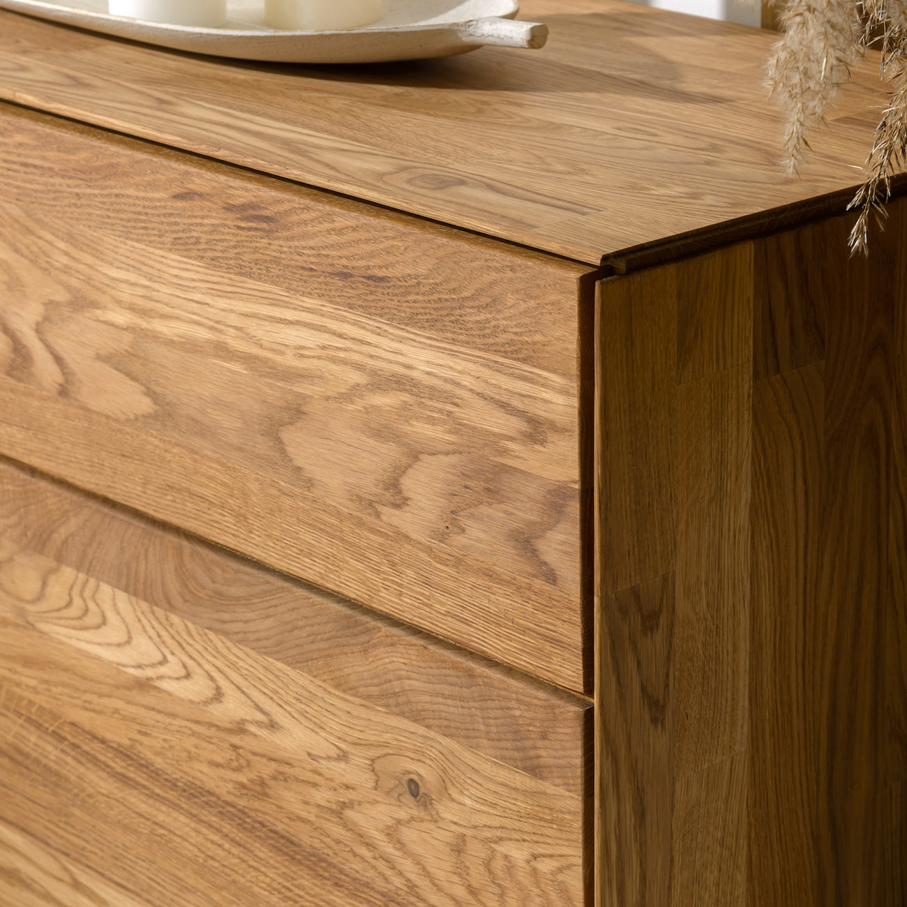 NordicStory Mueble de TV de madera maciza de roble aparador para salon nordico