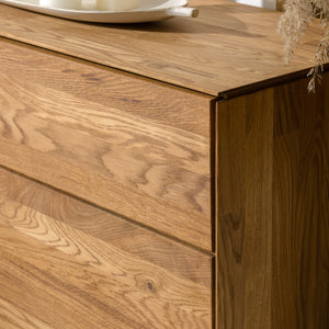 NordicStory Mueble de TV de madera maciza de roble aparador para salon nordico