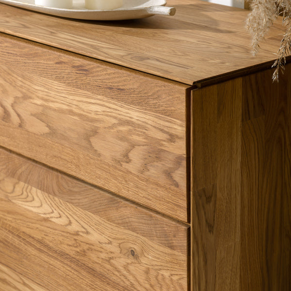 NordicStory Mueble de TV de madera maciza de roble aparador para salon nordico