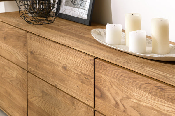 NordicStory Mueble de TV de madera maciza de roble aparador para salon nordico