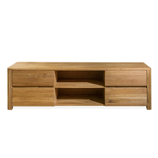 NordicStory Mueble de TV Elsa 160 x 44 x 47 cm. Madera Maciza Roble