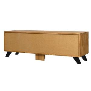 Meuble TV en bois massif de chêne Moritz – 150 x 45 x 51,3 cm - NordicStory