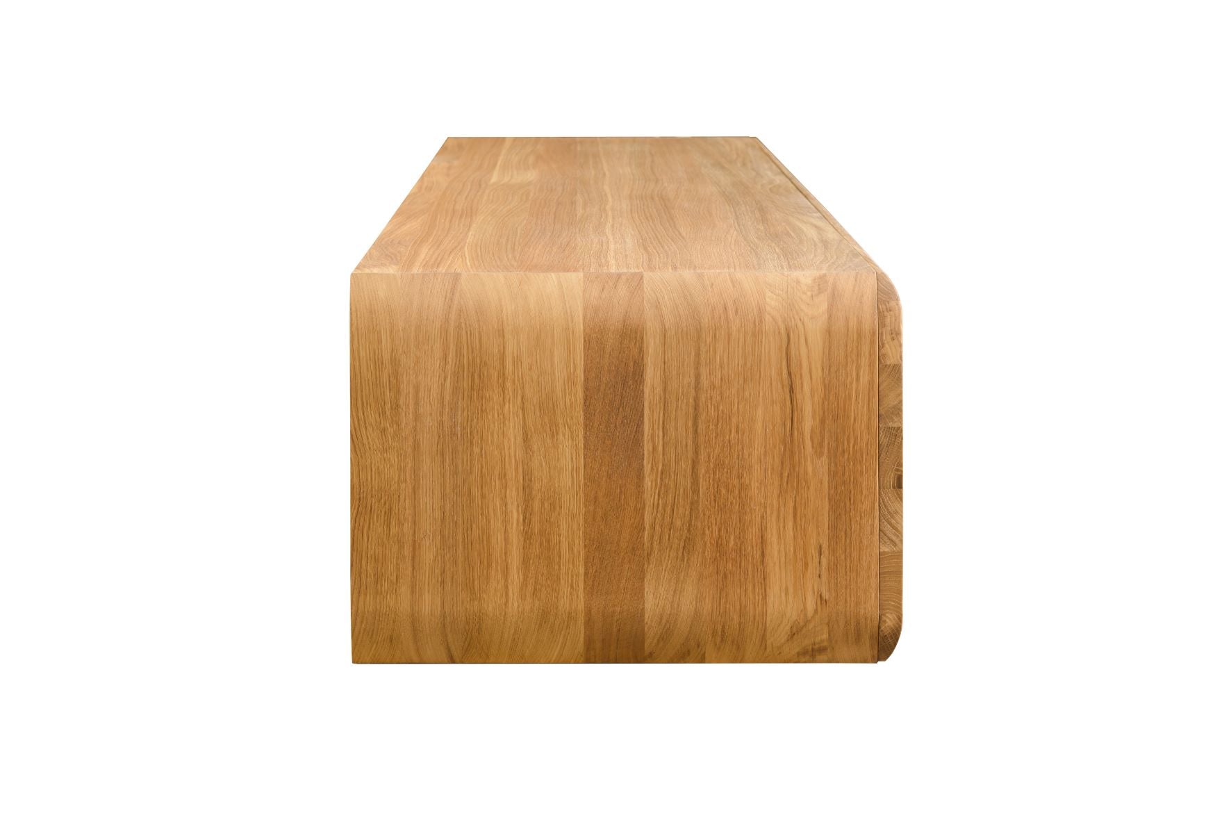 NordicStory Mueble de TV flotante de roble madera maciza, consola television para colgar a pared