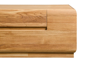 NordicStory Mueble de TV de madera maciza de roble "Faina" 180 x 53 x 36 cm.