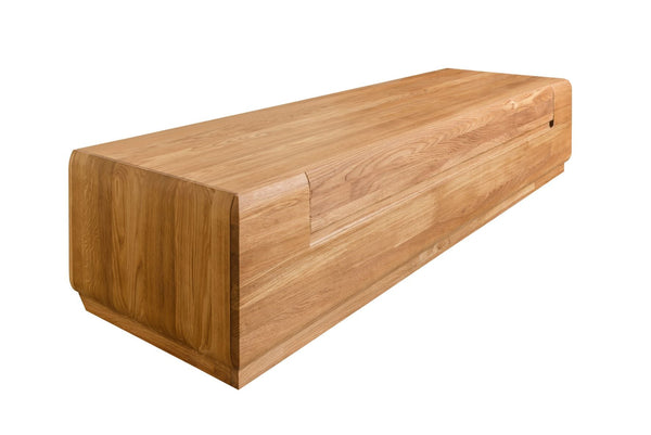 NordicStory Mueble de TV de madera maciza de roble "Faina" 180 x 53 x 36 cm.
