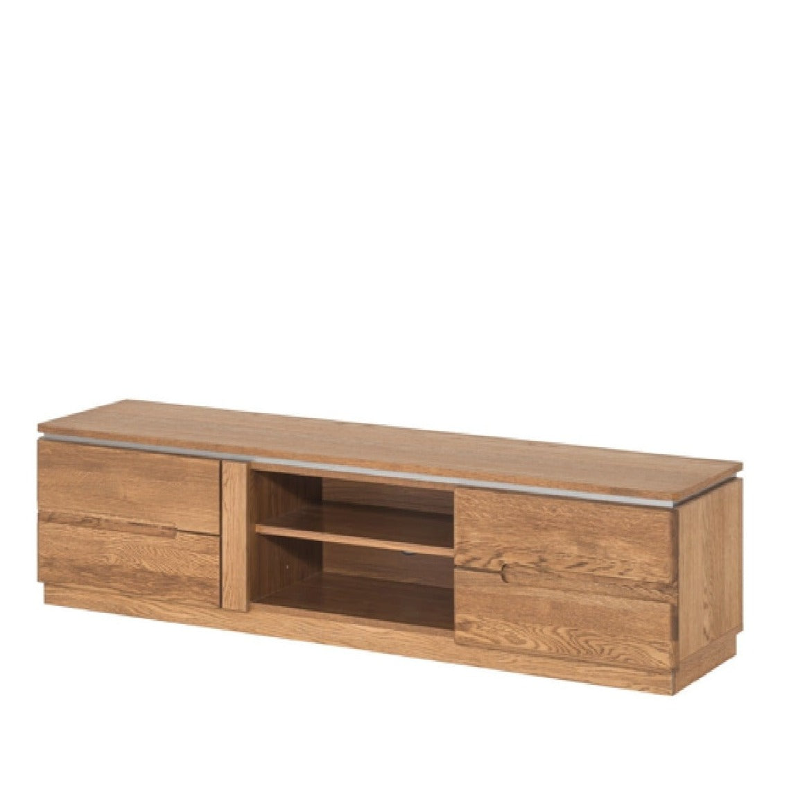 NordicStory Mueble de TV de madera de roble