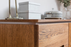 NordicStory Comoda o Mueble de TV de madera maciza de roble diseno rustico nordico escandinavo 