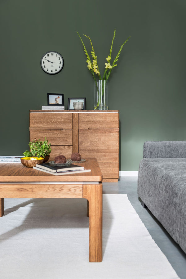 NordicStory Mesa de centro cuadrada de madera maciza de roble diseno moderno rustico nordico