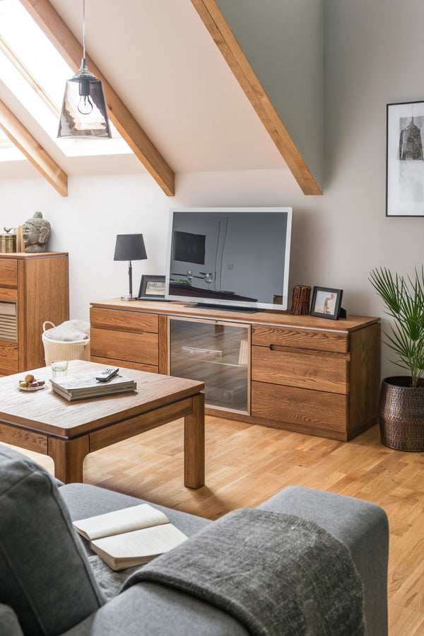 NordicStory Mesa de centro cuadrada de madera maciza de roble diseno moderno rustico nordico